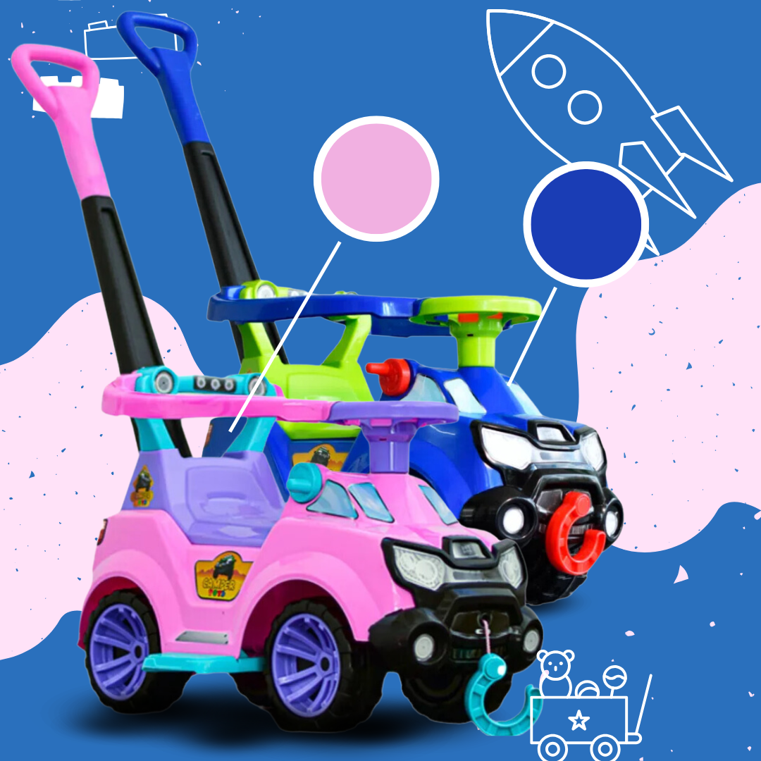 Carrito 3 En 1: Caminador, Paseador y montable