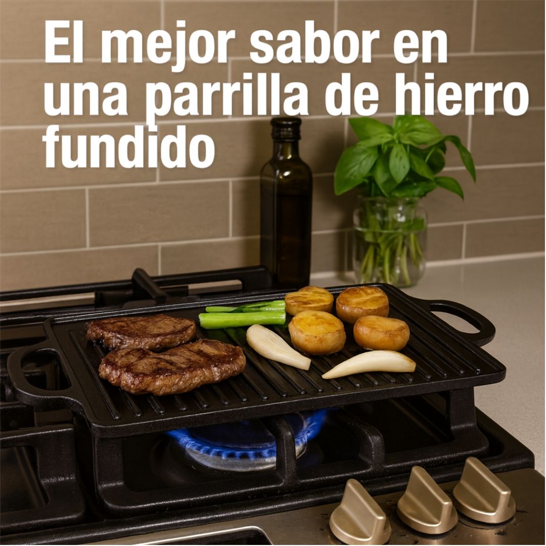 Parrilla de Hierro Fundido Reversible