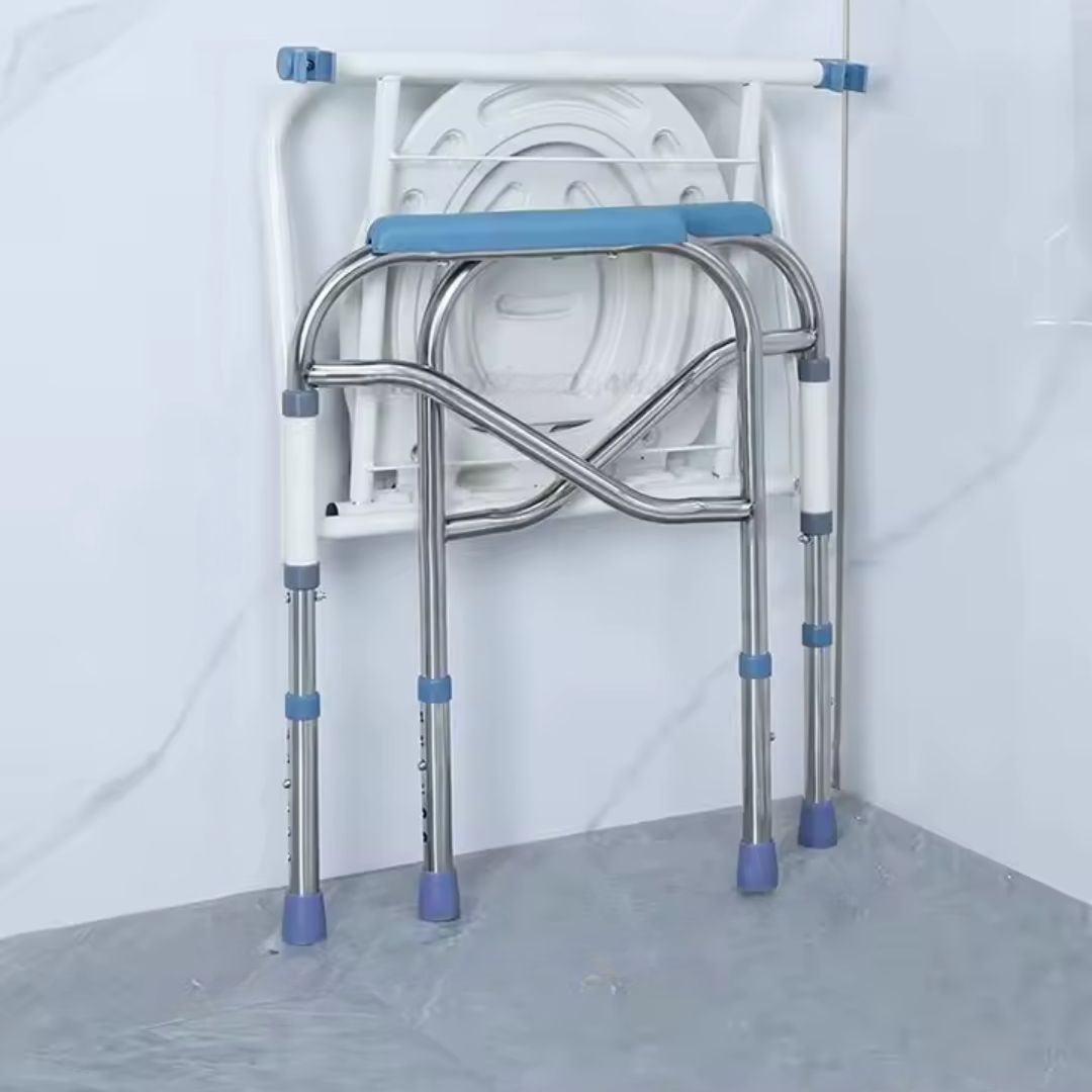 Silla Inodoro Plegable con Posa Manos