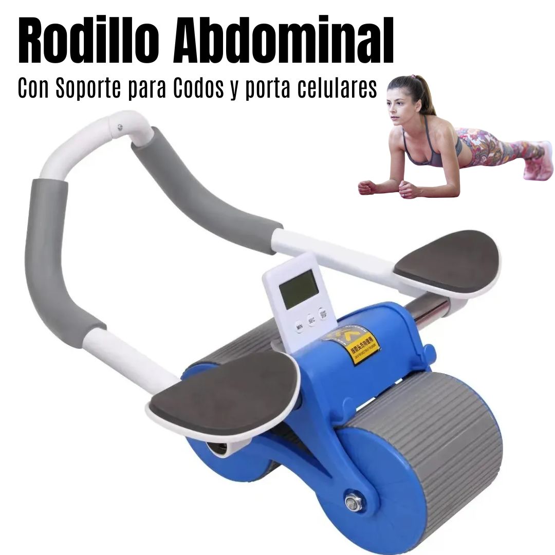 Rueda Abdominal Abs con Rebote Automático Soporte Codos