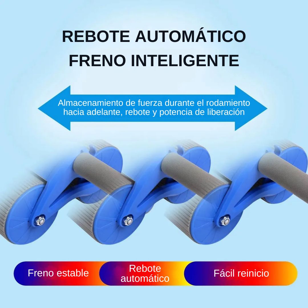 Rueda Abdominal Abs con Rebote Automático Soporte Codos