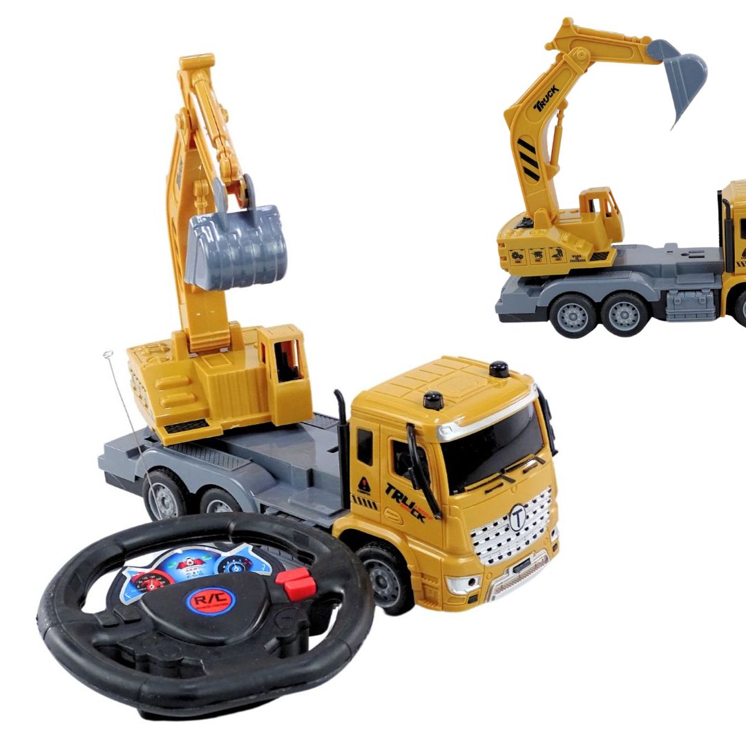 Combo Retroexcavadora a control remoto + carro transformer