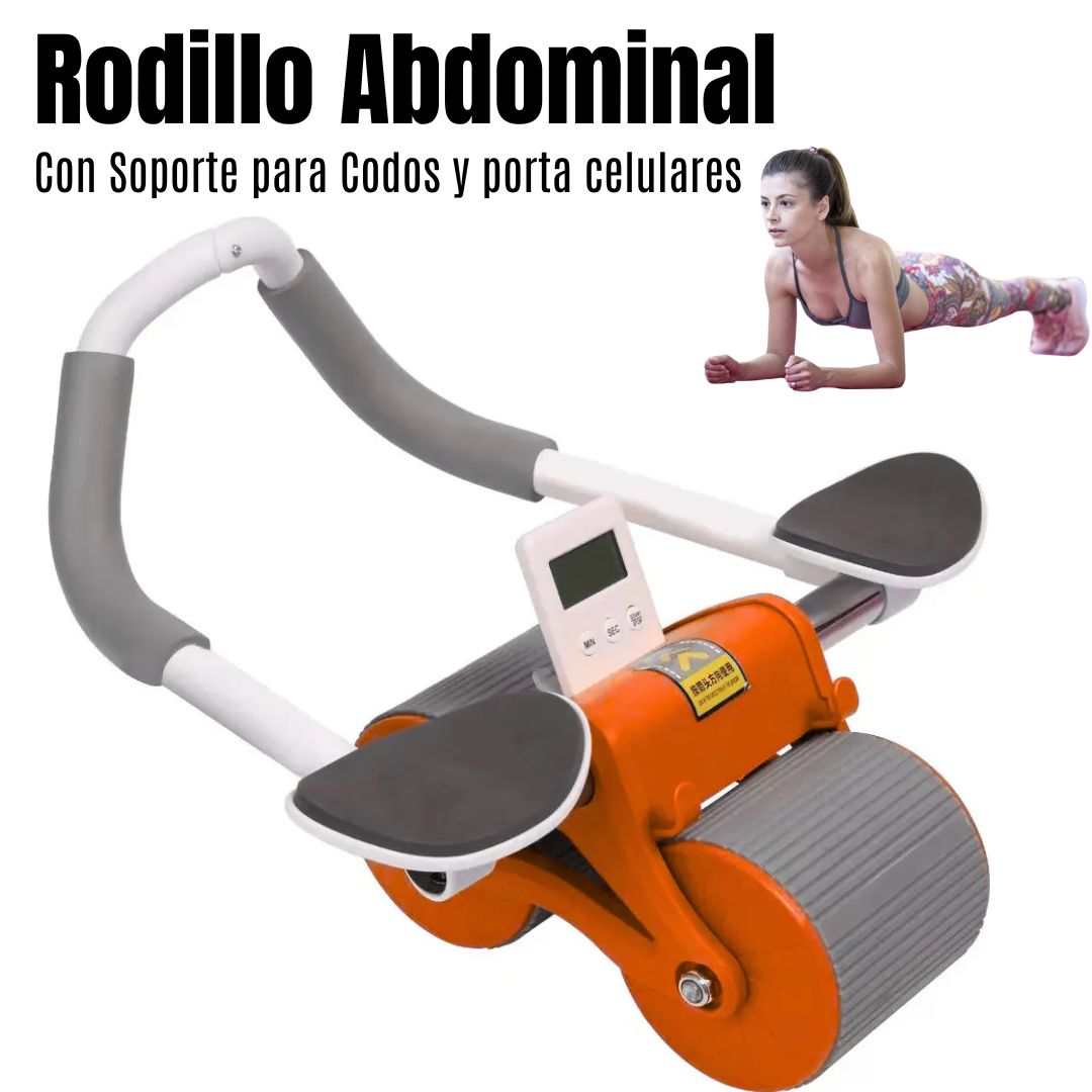 Rueda Abdominal Abs con Rebote Automático Soporte Codos