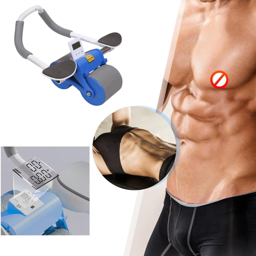Rueda Abdominal Abs con Rebote Automático Soporte Codos