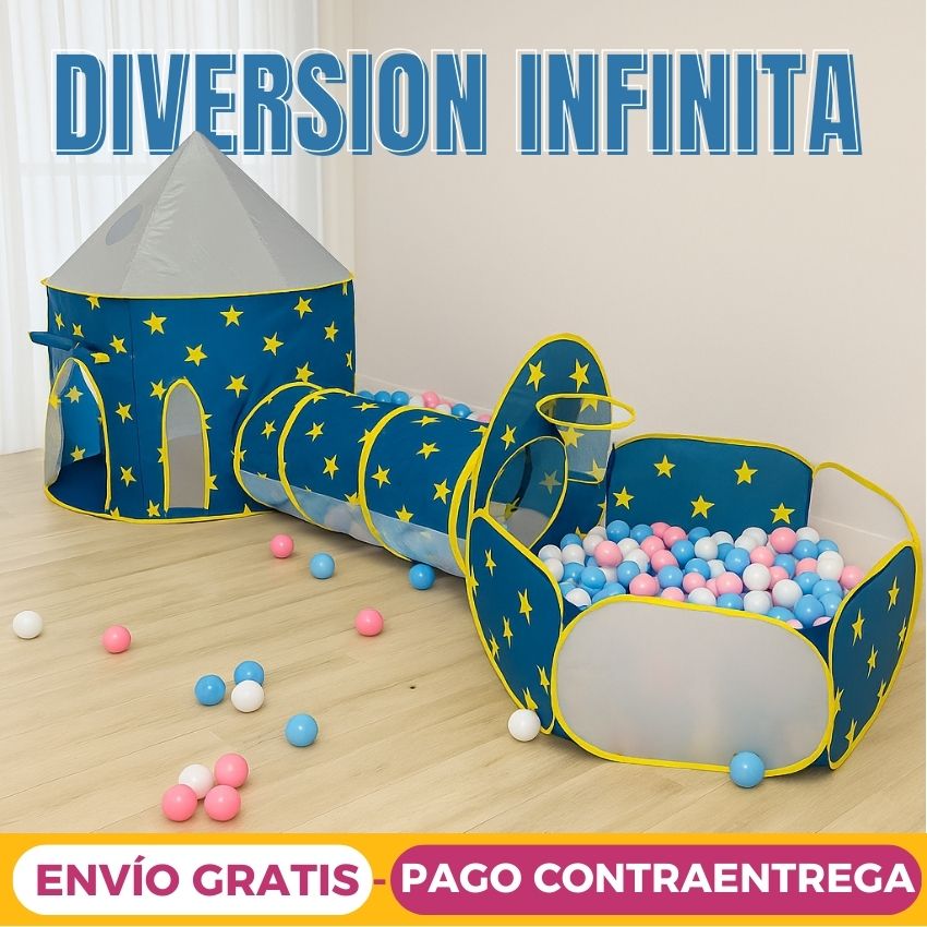 Carpa Castillo 3 En 1 Túnel + Piscina ͭ