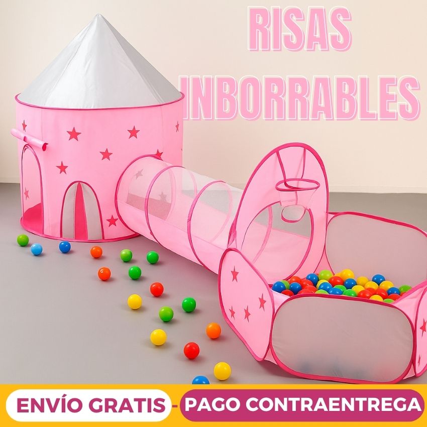 Carpa Castillo 3 En 1 Túnel + Piscina ͭ