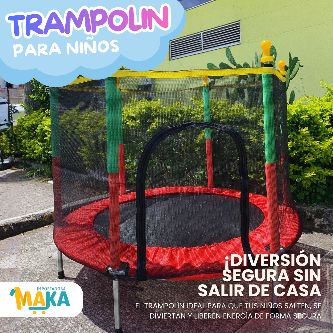 Trampolín Infantil Recreativo, Interior o Exterior