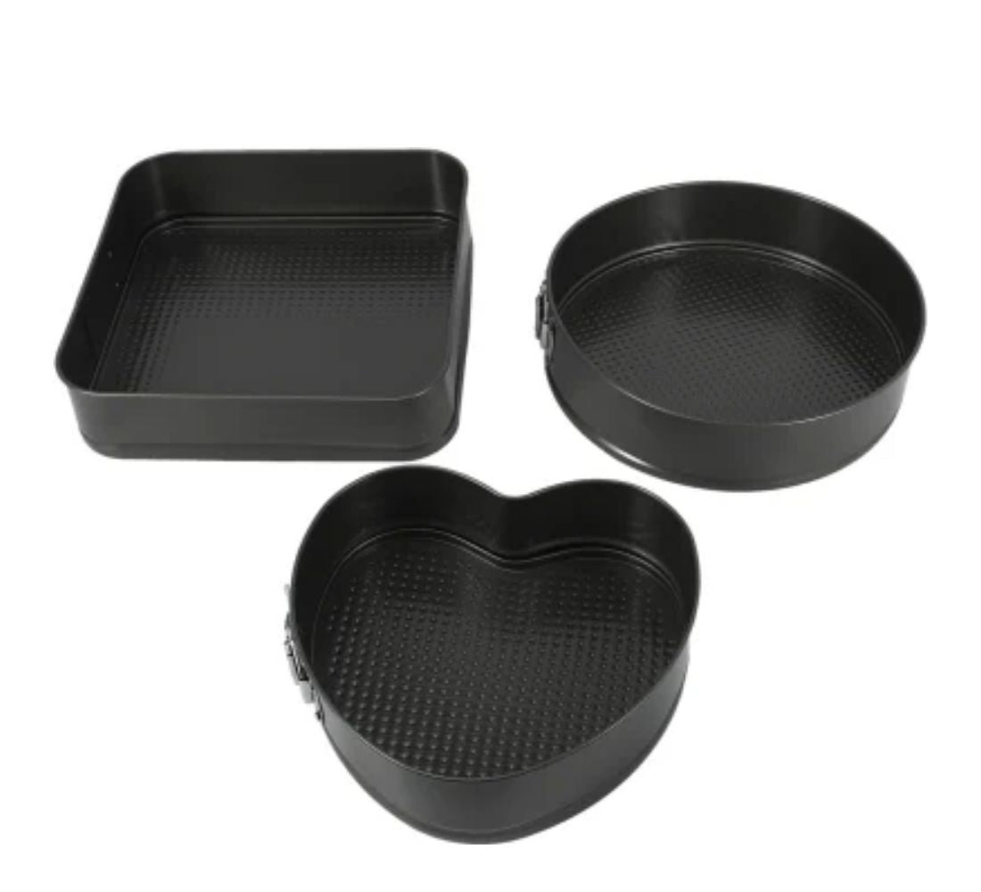 Juego De Moldes Para Tortas Figuras Desmontable Antiadherente X3