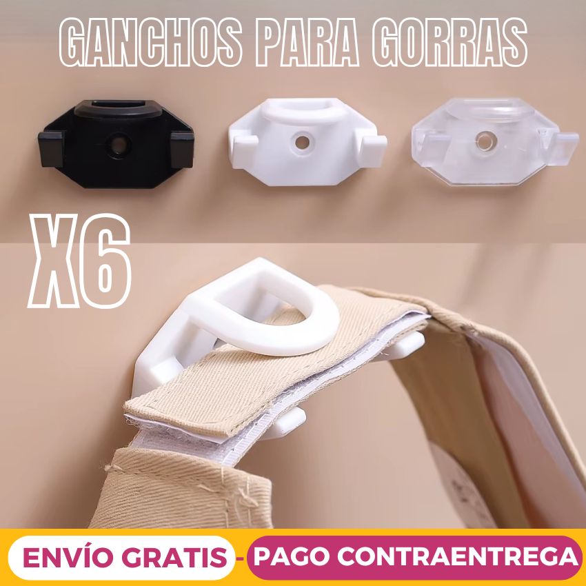 Ganchos Organizador Gorras Para Pared X6 OGR6200