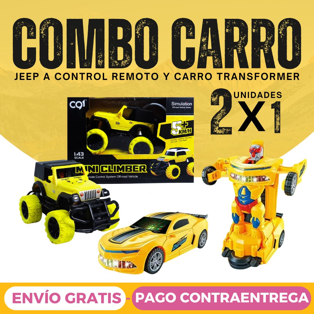 Carro Jeep a control remoto + carro transformer