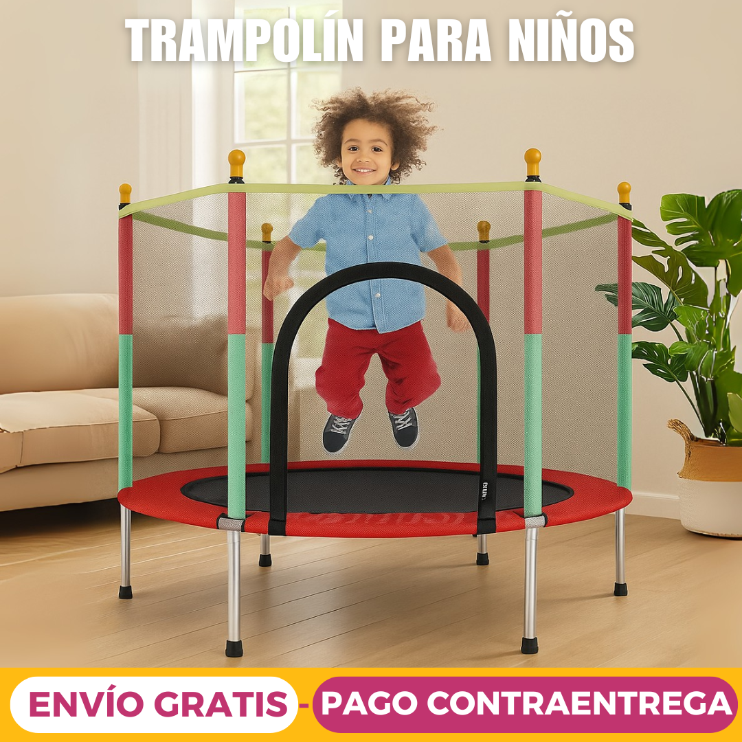 Trampolín Infantil Recreativo, Interior o Exterior