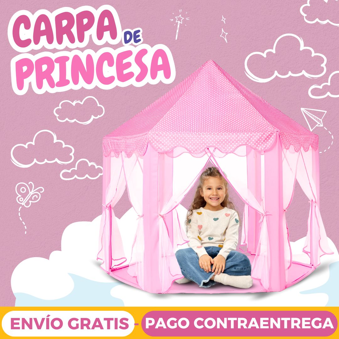 Carpa de Castillo Princesa con Velo para Niña