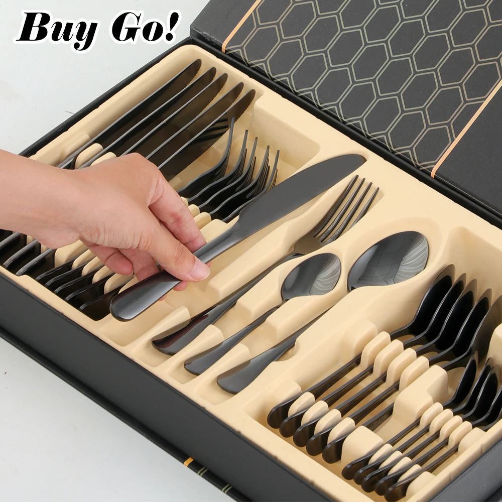 Set de Cubiertos 24 Piezas Acero Inoxidable