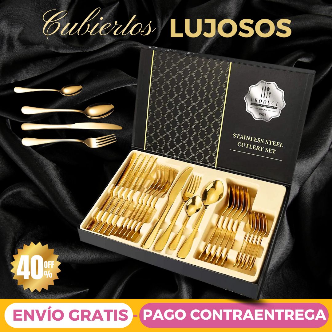 Juego De Cubiertos Set 24 Piezas Acero Inoxidable