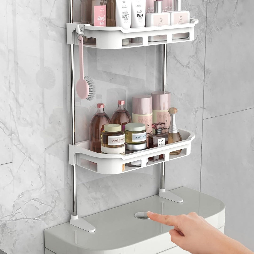 Organizador De Baño Estanterías 3 Espacios Color Blanco